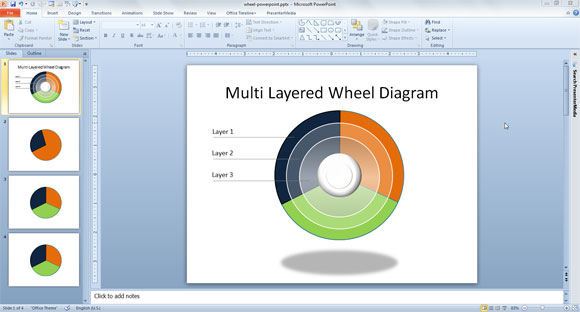 Cómo Hacer un Diagrama Circular Multicapa en PowerPoint 2010 - Plantillas Power  Point