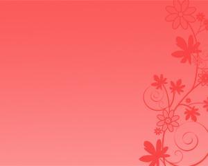 Red Flowers Power Point Template
